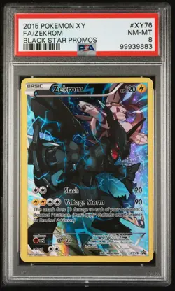Pokemon TCG Zekrom Black Star Promos Holo Card XY76 PSA 8 - Image 1