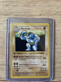 Pokemon TCG Machoke Base Set, 1st Edition Card 34/102 - Image 1