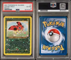 Pokemon Ledyba Southern Islands Reverse Holo Promo #7 PSA 6 - Image 3