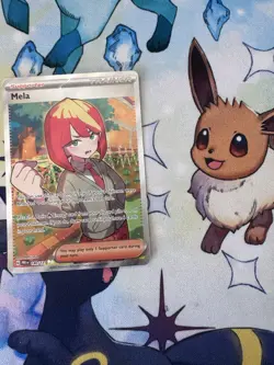 Pokemon Mela 140/131 Sv: Prismatic Evolutions Ultra Rare Holo Trainer-Supporter - Image 1
