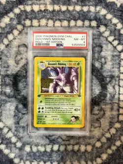 2000 POKEMON GYM CHALLENGE HOLO-1ST EDITION #7 GIOVANNI'S NIDOKING PSA 8 - Image 1