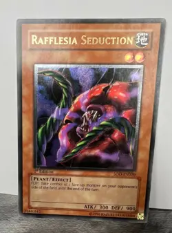 YU-GI-OH 1ST ED SOUL OF THE DUELIST ULTIMATE RARE RAFFLESIA SEDUCTION SOD-EN020 - Image 1