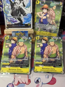 Lot Reserve One Piece 3 Zoro 2 Luffy Scelle FR Et 1 Leader Luffy Egg Head - Image 3