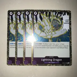Lightning Dragon OP15-077 R X4 Playset Adventure on Kami's Island One Piece TCG - Image 1
