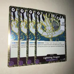 Lightning Dragon OP15-077 R X4 Playset Adventure on Kami's Island One Piece TCG - Image 2