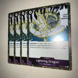 Lightning Dragon OP15-077 R X4 Playset Adventure on Kami's Island One Piece TCG - Image 3