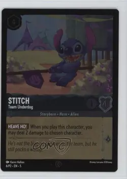 2024-Current Disney Lorcana - P2 Promos Stitch Team Underdog #6/P2 - Image 1