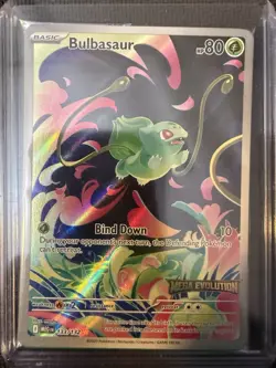 Pokemon TCG Mega Evolution Bulbasaur Card 133/132 Stamped Promo, Sealed - Image 1