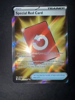Special Red Card Crimson Invasion 113/111 Uncommon Holo Trainer-Item Eng - Image 1