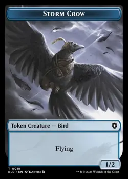 4x Storm Crow/Bird Token, MTG, Bloomburrow Tokens, 4 pack, Magic - Image 1