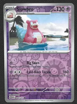 Pokemon Scarlet & Violet 151 Slowbro 080/165 Reverse Holo Near Mint - Image 1