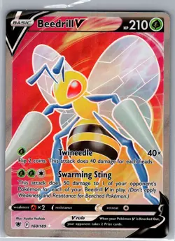Beedrill V (Full Art) 160/189 SWSH10: Astral Radiance - Pokemon Card - NM - Image 1