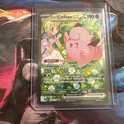 Pokemon TCG Lillie's Clefairy ex 184/159 Sv09: Journey Together Holo SIR FA - Image 1