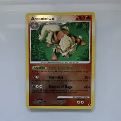 Pokemon Arcanine 1/111 Rising Rivals Reverse Holo Rare Stage 1 100 HP 2009 - Image 1