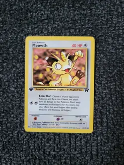Pokemon Team Rocket 1st Edition Regular Finish Meowth 62/82 NM-MT OC969 - Image 1