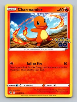 Charmander 008/078 Common Pokemon GO Pokemon Near Mint - Image 1