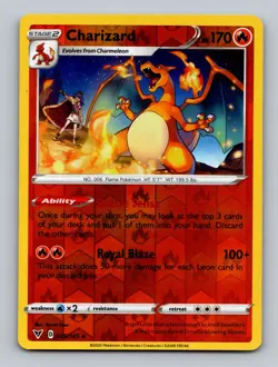 Charizard 025/185 Rare Vivid Voltage Pokemon Reverse Holo Near Mint - Image 1