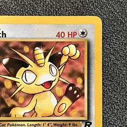 1st Edition Meowth 62/82 LP/NM - Team Rocket Common - Vintage WOTC Pokemon TCG - Image 4