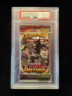 2020 Pokemon Intl Swsh Vivid Voltage Foil Pack Zarude GEM MT 10 Graded PSA - Image 1