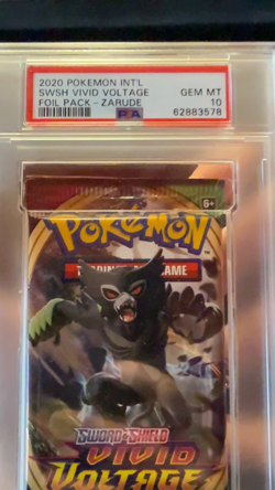 2020 Pokemon Intl Swsh Vivid Voltage Foil Pack Zarude GEM MT 10 Graded PSA - Image 2