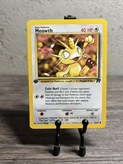 Meowth 62/82 Team Rocket Regular Common-Pokemon TCG-Fast Shipping-WOTC-LP! - Image 1