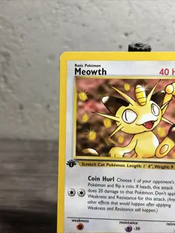 Meowth 62/82 Team Rocket Regular Common-Pokemon TCG-Fast Shipping-WOTC-LP! - Image 2
