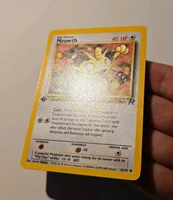 Meowth 62/82 1st Edition Common Team Rocket Pokemon LP - Image 4