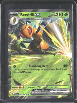 Beedrill ex 003/086 Double Rare ME04: Chaos Rising Pokemon NM/M - Image 1