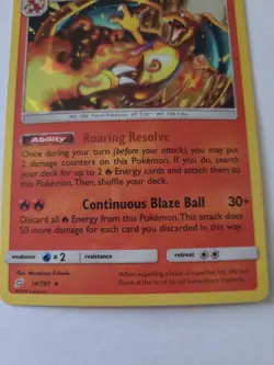 Pokemon TCG Charizard Foil 14/181 Sun Moon Team 2019 Never Played - Image 2