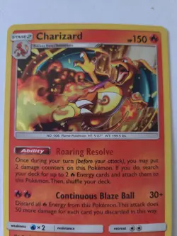 Pokemon TCG Charizard Foil 14/181 Sun Moon Team 2019 Never Played - Image 3