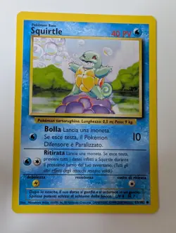 Squirtle 63/102 Common Base Set Unlimited Pokemon Near Mint - Image 1