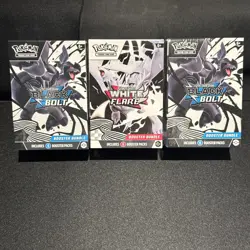 Pokemon TCG Booster Bundle Lot 2x Black Bolt 1x White Flare New Factory Sealed - Image 1