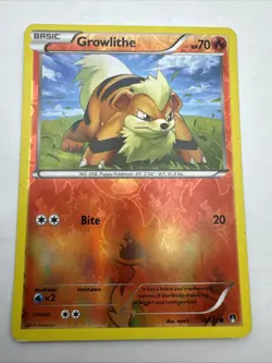 Pokemon TCG Growlithe Breakpoint 10/122 Reverse Holo Common - Image 1