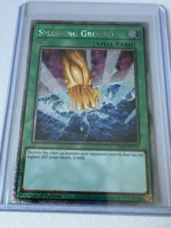 YUGIOH RA03-EN135 Smashing Ground Platinum Secret Rare 1st Edition NM - Image 1