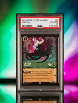 2024 Disney Lorcana EN 3 Ursula Deceiver of All 91/204 PSA 10 Into The Inklands - Image 1