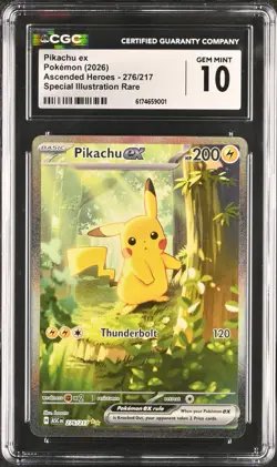 (PSA) CGC 10 Pikachu ex Ascended Heroes #276 SIR Alt Art Pokemon Card Gem Mint - Image 1