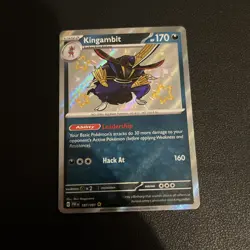 Pokemon Cards Kingambit 187/091 Paldean Fates Shiny Rare NM - Image 1
