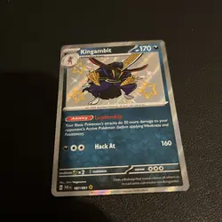 Pokemon Cards Kingambit 187/091 Paldean Fates Shiny Rare NM - Image 2