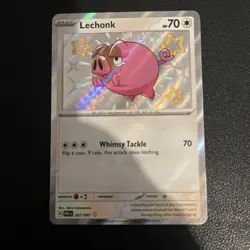 Pokemon Lechonk TCG Card 207/091 Paldean Fates Baby Shiny Rare NM Condition - Image 3