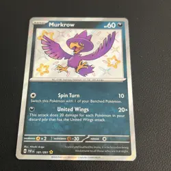 Murkrow 181/091 - Shiny Holo Rare - Paldean Fates Pokemon Card NM - Image 2