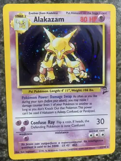 Pokemon Alakazam Base Set 2 Holo Card 1/130 Pokemon TCG NM - Image 1