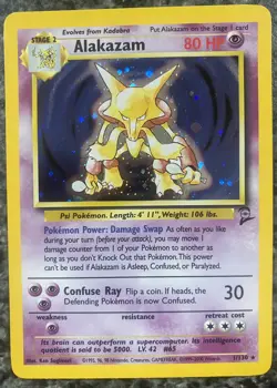 Pokemon Alakazam Base Set 2 Holo Card 1/130 Pokemon TCG NM - Image 4