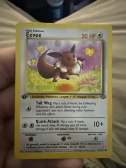Pokemon TCG Eevee Jungle Card 51/64 Regular Common 1st Edition - Image 1