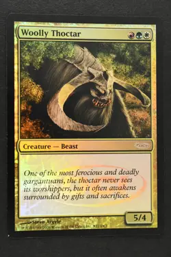 Magic The Gathering: Woolly Thoctar - DCI - Rare Promo - Foil - MP - MTG - Image 1