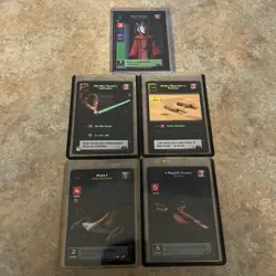 Young Jedi Menace of Darth Maul 5 Card Foil Lot MoDM CCG - Image 1