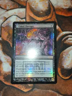FOIL Cabal Therapy FNM Promo MTG Magic the Gathering *shuffle crease* - Image 1