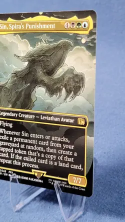 MTG - Sin, Spira's Punishment (Borderless Rare) - R 0348 FIN - NM + Bonus - Image 4