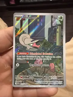 Shelmet 093/086 White Flare Holo Pokemon Card NM - Image 1