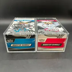 2x Pokemon Black Bolt White Flare Sealed Booster Bundle Display Case W/Acrylic - Image 1