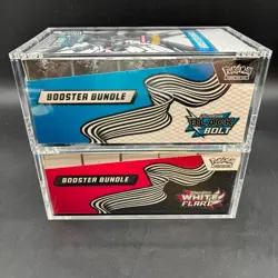 2x Pokemon Black Bolt White Flare Sealed Booster Bundle Display Case W/Acrylic - Image 4